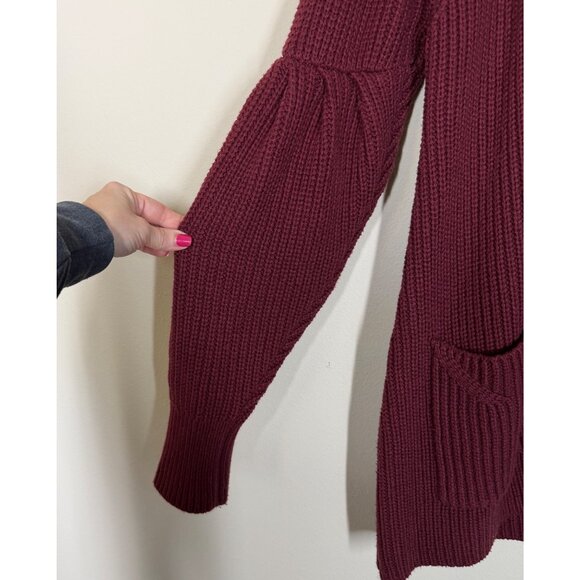 Anthropologie Knitted & Knotted Posie Cardigan Womens Size M Heavy Cabin Wool - Picture 4 of 10